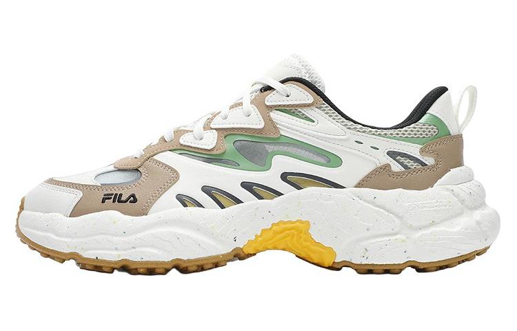 FILA Мужские бело-коричневые низкие массивные кроссовки Fern с амортизацией и износостойкой подошвой Снежный/Натуральный коричневый, цвет Snow/Natural Brown — фото 2