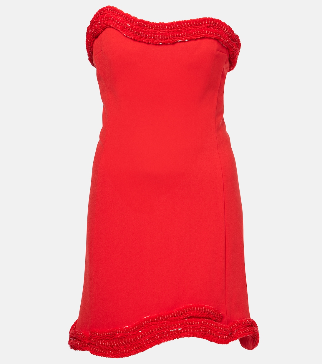 

Мини-платье без бретелек из крепа Saskia Simkhai, Fiery Red