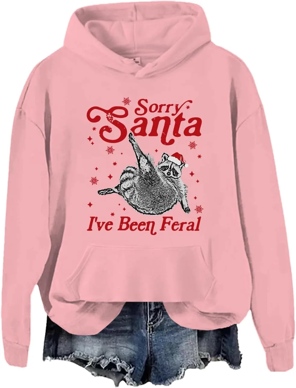 

Свитшот "Прости, Санта, я был диким" с енотом