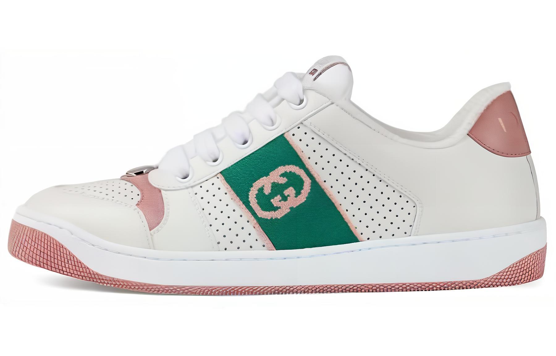 GUCCI Кроссовки Women's Screener 'White Light Pink Green' Women's