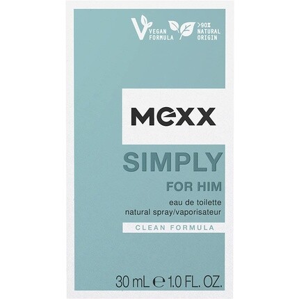 

Mexx Simply For Him Eau De Toilette Refreshing Elegant Mens Natural Vegan Formula 30ml