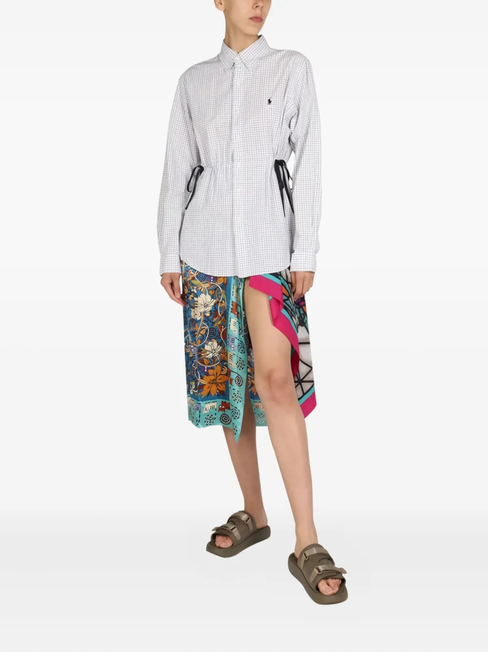 

Платье с завязывающимся поясом 1/Off, белый