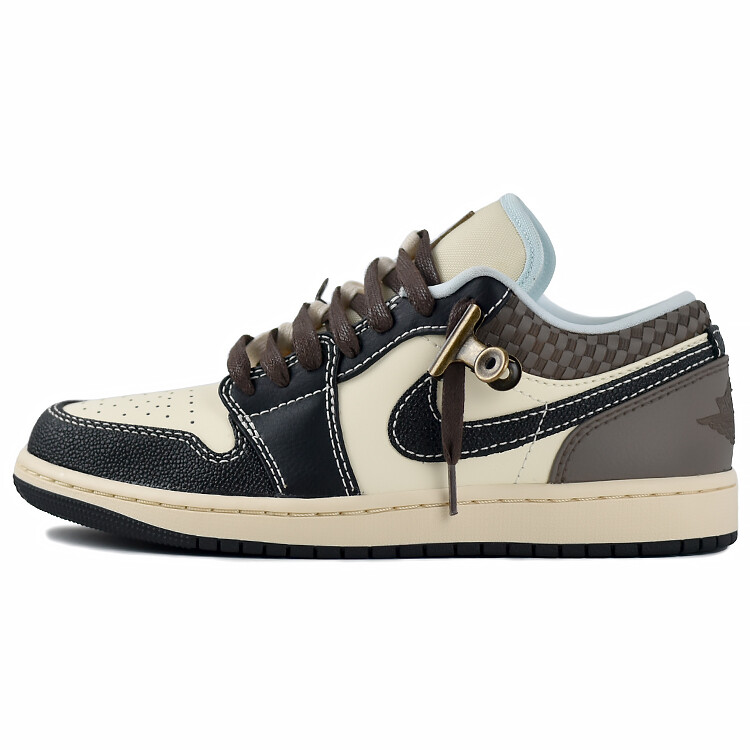 

Баскетбольные кроссовки Air 1 Vintage Men Low-Top Black/Coffee/Beige Yellow Jordan, Черный, Баскетбольные кроссовки Air 1 Vintage Men Low-Top Black/Coffee/Beige Yellow Jordan