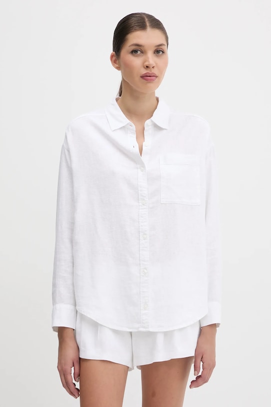 

Льняная рубашка Hollister Co., белый