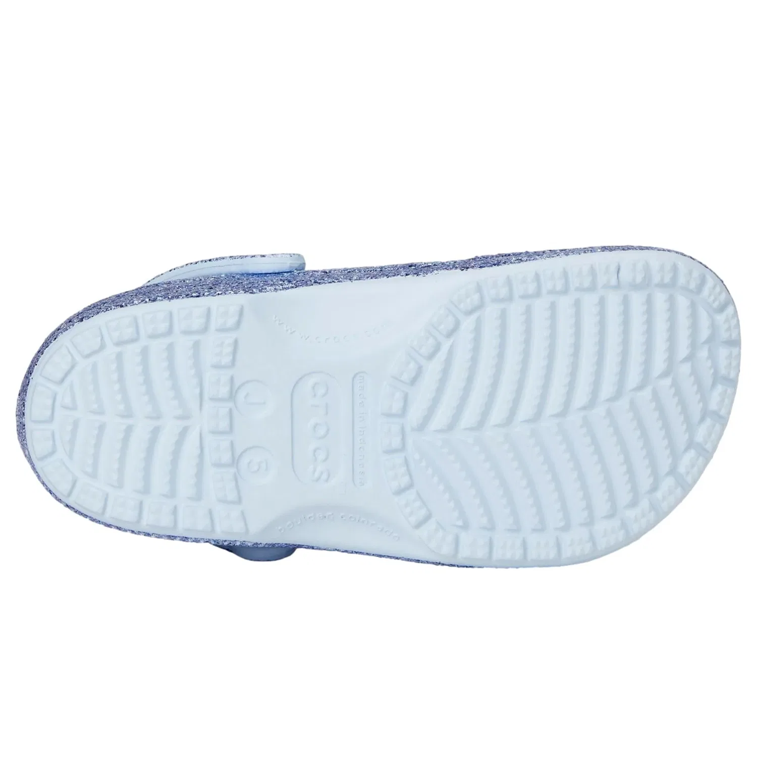 Детские сабо Crocs Classic Chunky Glitter Clog Glitter Blue 211939-4WK — фото 3