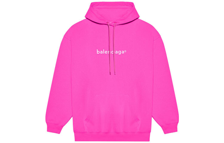 

Свитшот женский Balenciaga с капюшоном, ярко-розовый
