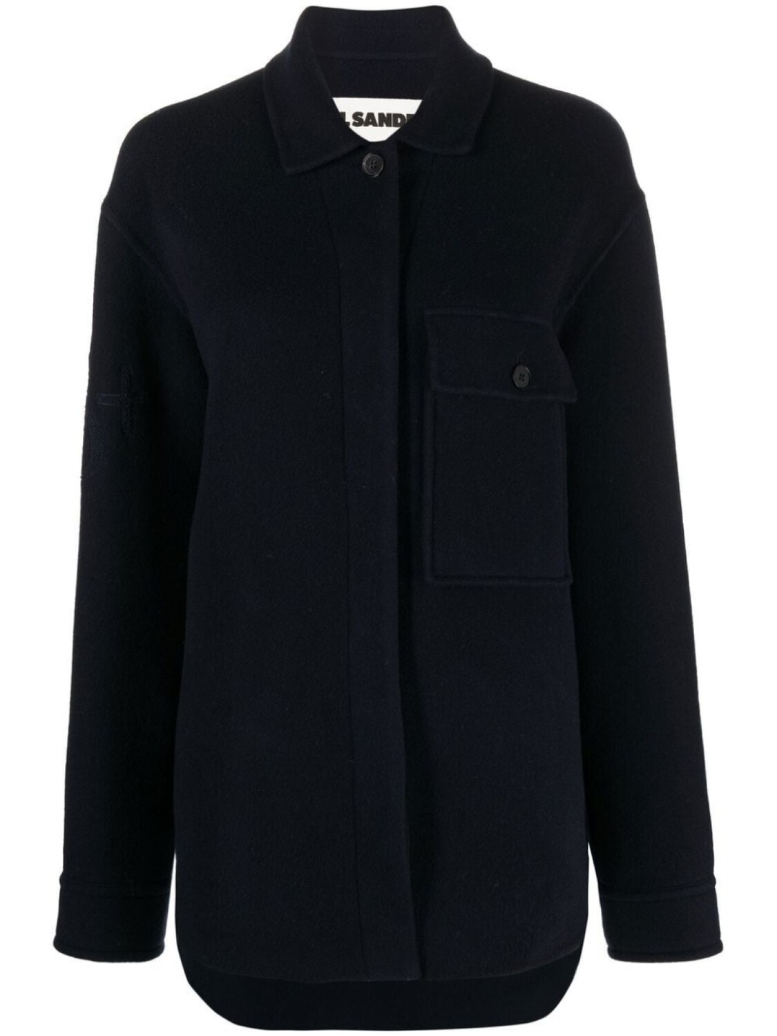 

Jil Sander шерстяная куртка с монограммой, синий