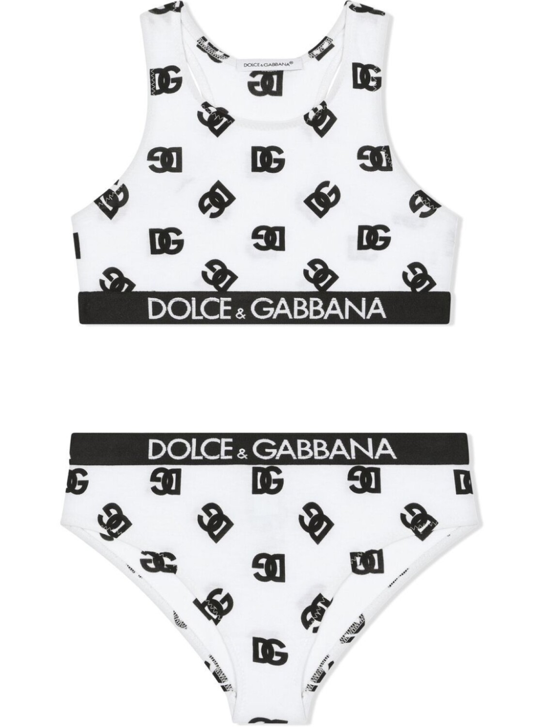 

Dolce & Gabbana Kids комплект нижнего белья с логотипом DG, белый