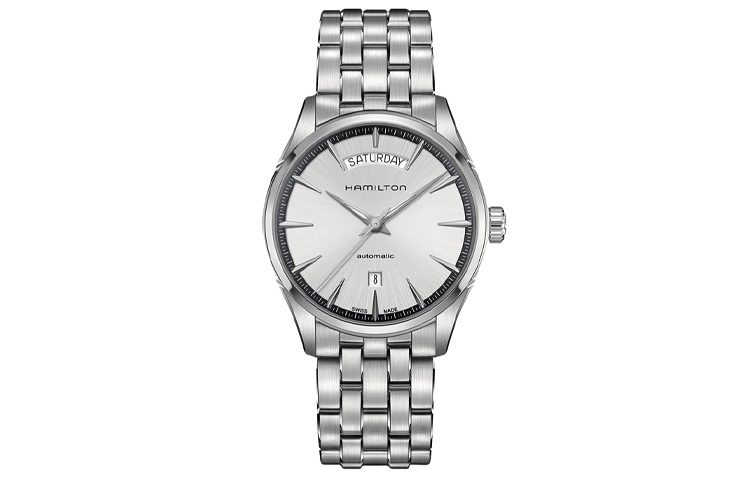 

Hamilton Часы Jazz Series Automatic Mechanical Movement Men's Watch Watch 42mm Silver Dial Stainless Steel Case, Silver Dial