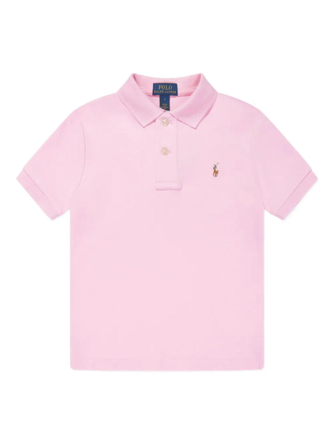 

POLO RALPH LAUREN KIDS рубашка поло с вышитым логотипом, розовый
