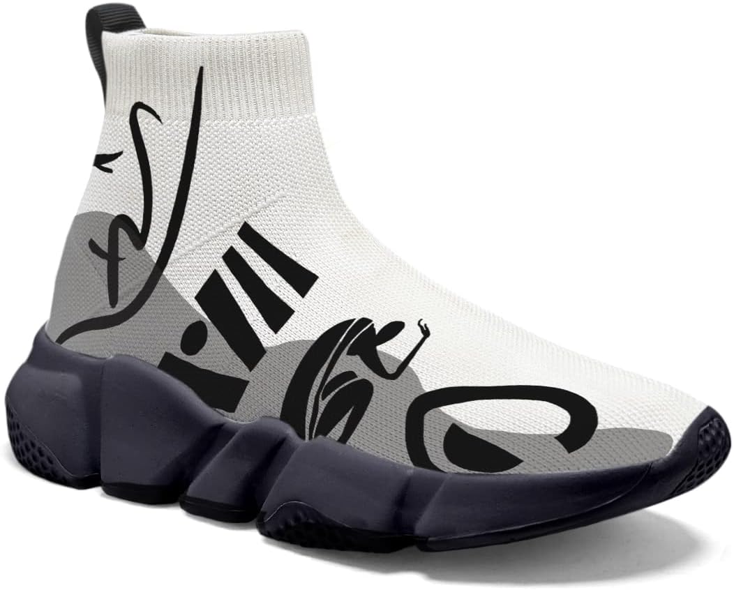 

Мужская модная обувь-граффити - кроссовки большого размера, абстрактные арт-носки для женщин Hetios, Abstract_art 56