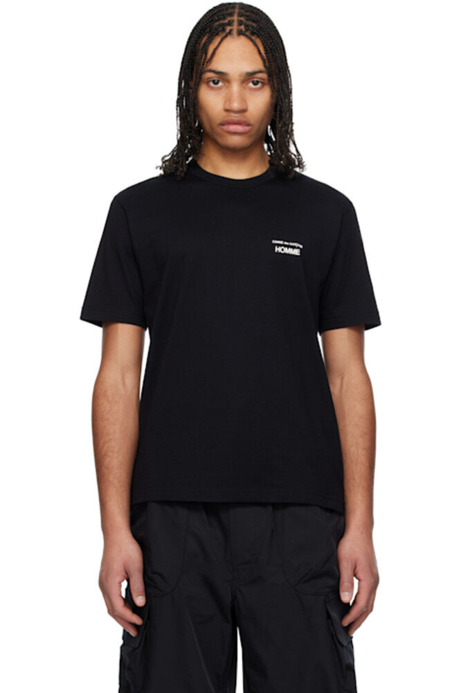 

Черная футболка с логотипом Comme des Garçons Homme