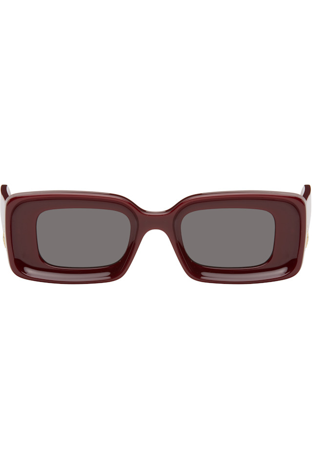 

Прямоугольные солнцезащитные очки Loewe, цвет burgundy