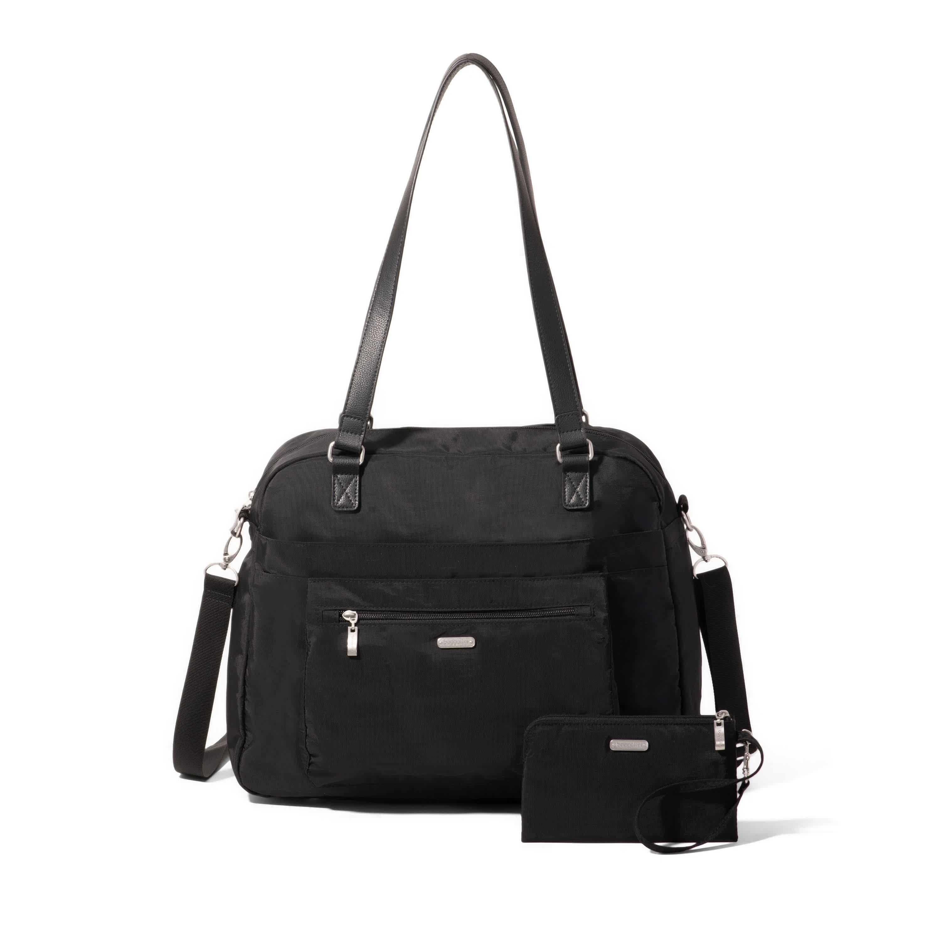 

Baggallini Женская сумка-мессенджер с ремешком на запястье и возможностью расширения Baggallini, черный