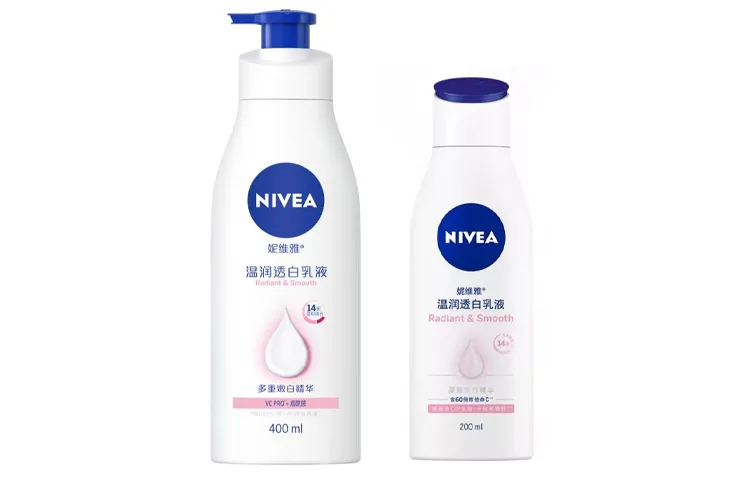 NIVEA Увлажняющий прозрачный лосьон для тела теплый и гладкий 400 мл + 200 мл, 400ml+200ml