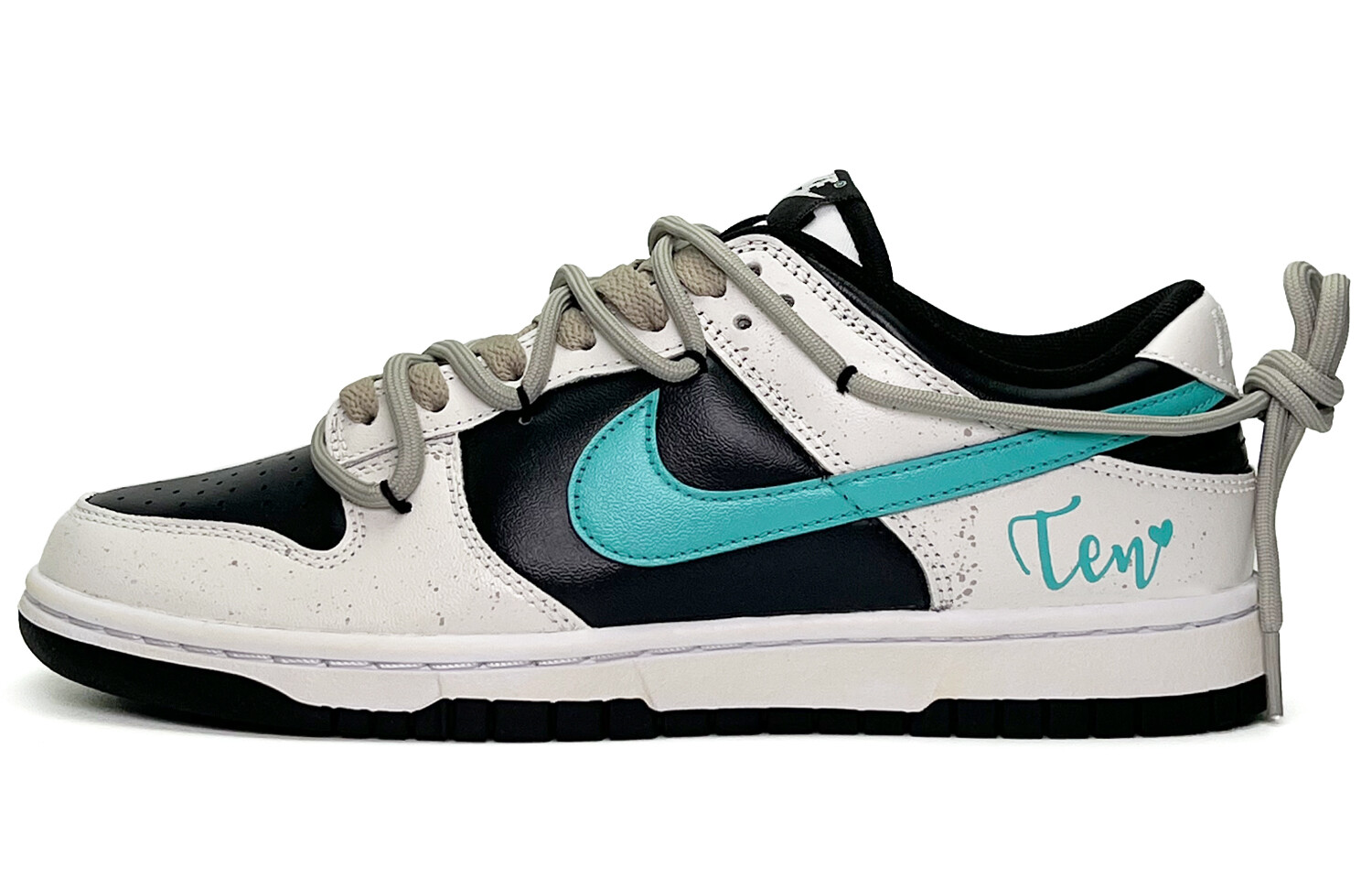 

Кроссовки Nike Dunk Skateboarding Shoes Men Low-top Beige/black/blue, цвет Off White