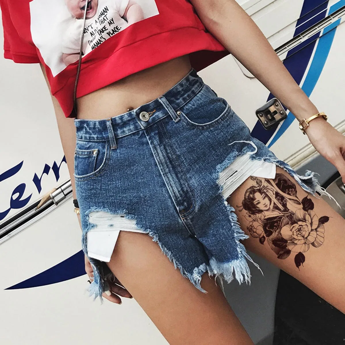 Временные татуировки «Гейша» (6 листов) Beyondtattoos — фото 4