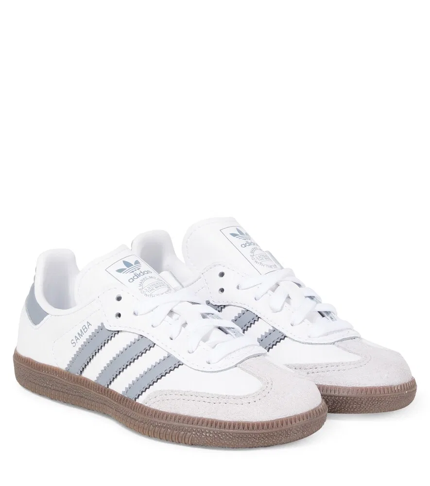 Кроссовки Samba с замшевой отделкой Adidas Originals Kids, белый