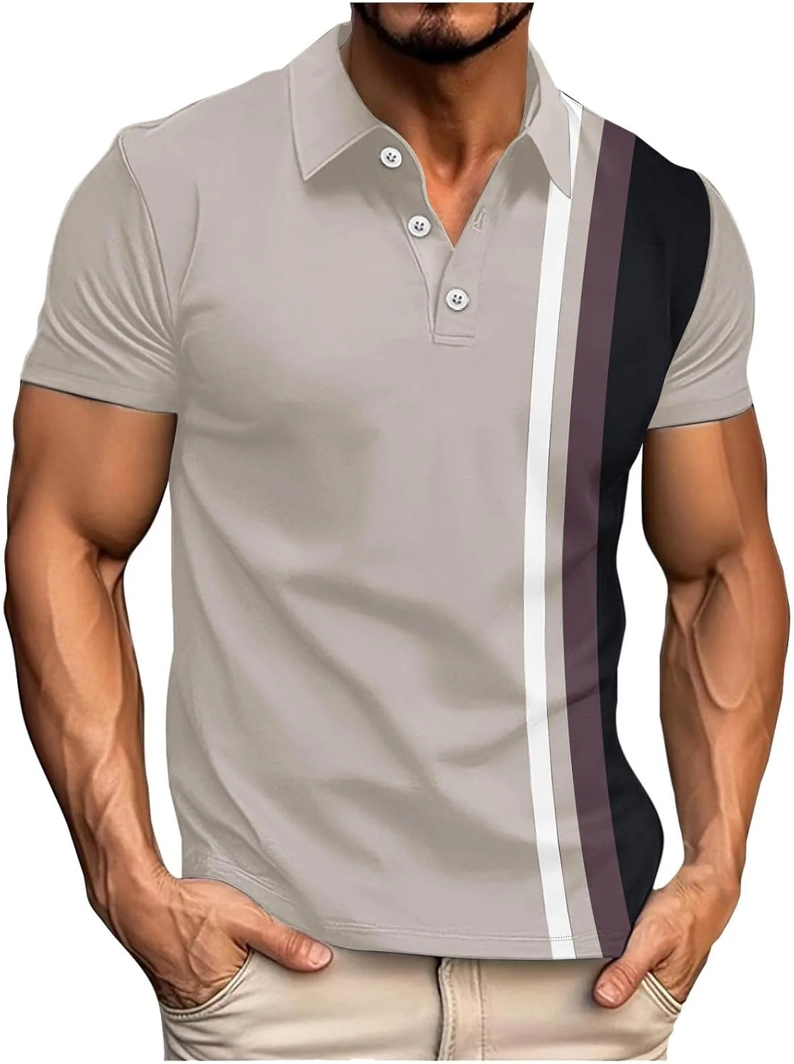 

NATHGAM мужская поло для гольфа с коротким рукавом slim fit