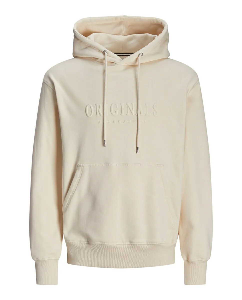 

Мужская толстовка с капюшоном и длинными рукавами с принтом спереди Jack & Jones, белый