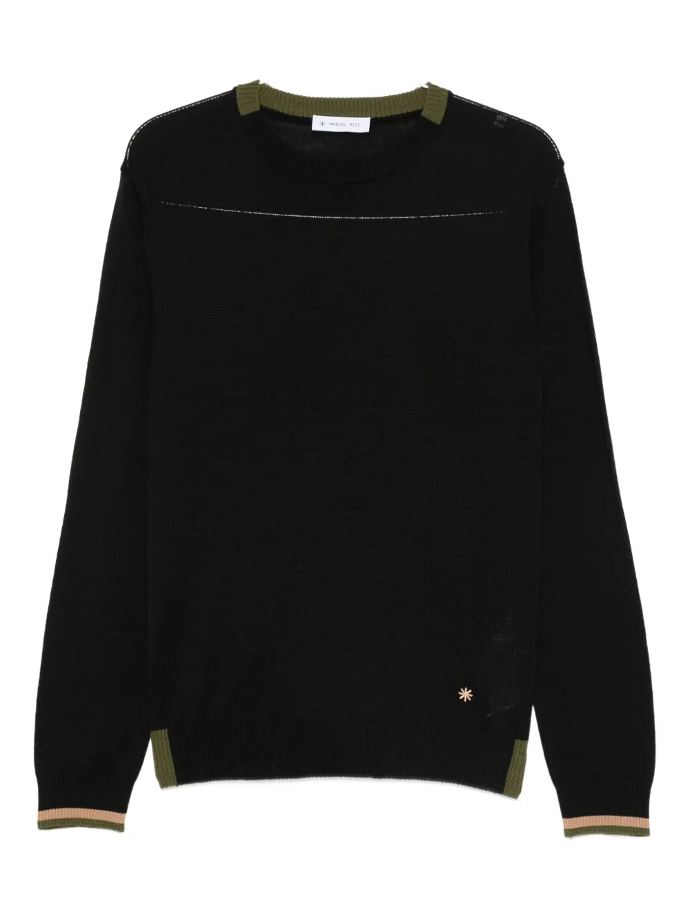 

Свитер с контрастной отделкой Manuel Ritz, черный