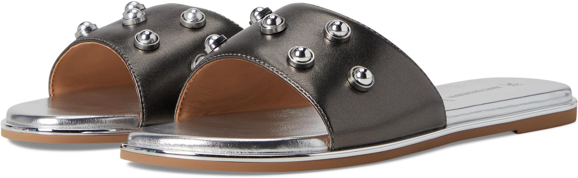 Балетки Johnston & Murphy Women's Shayla Embellished Slide, Pewter