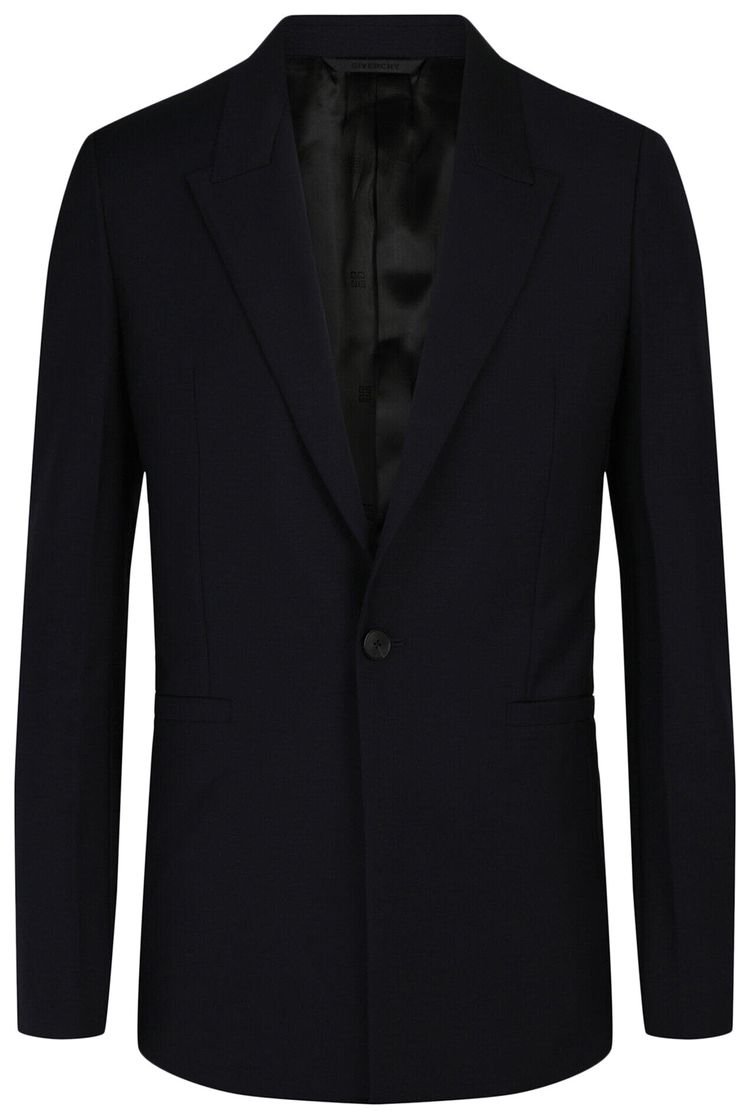 

Однобортный приталенный блейзер Givenchy, синий
