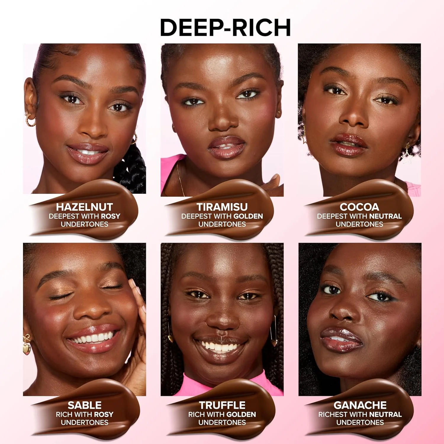 Тональный крем Too Faced Born This Way Natural Finish Longwear Liquid Foundation | Среднее и плотное покрытие | Увлажняющий + без масел, 27 Cocoa (Deepest with Neutral Undertones) — фото 4