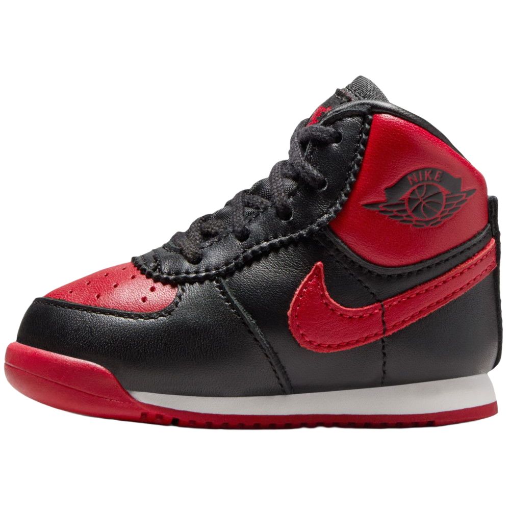 

Jordan Air 1 противоскользящие износостойкие высокие детские ботинки Black Red