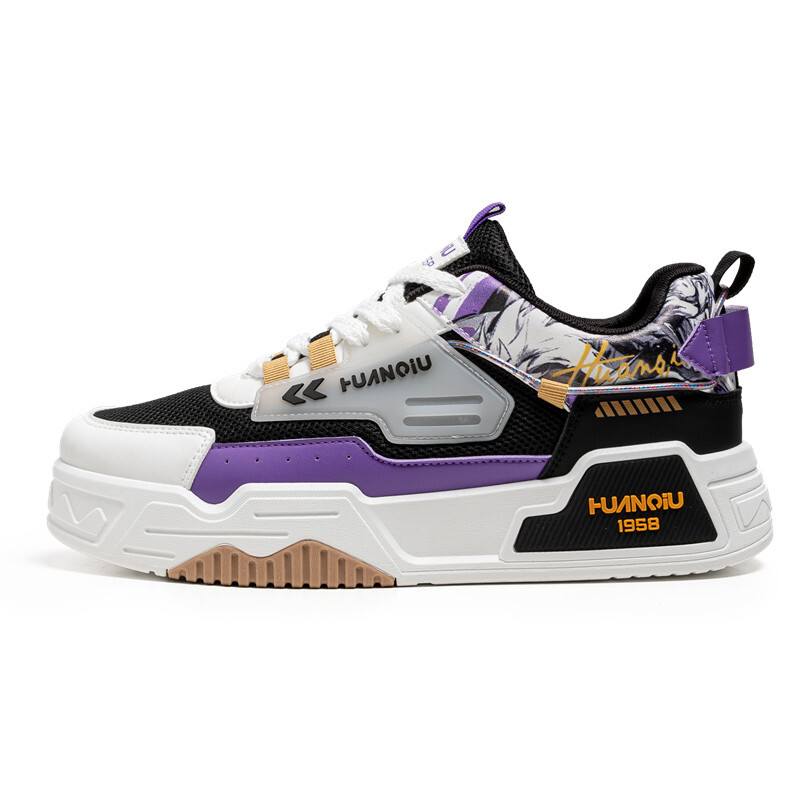 

Кроссовки HUANQIU Skateboarding Shoes Men Low-top, бежевый/синий