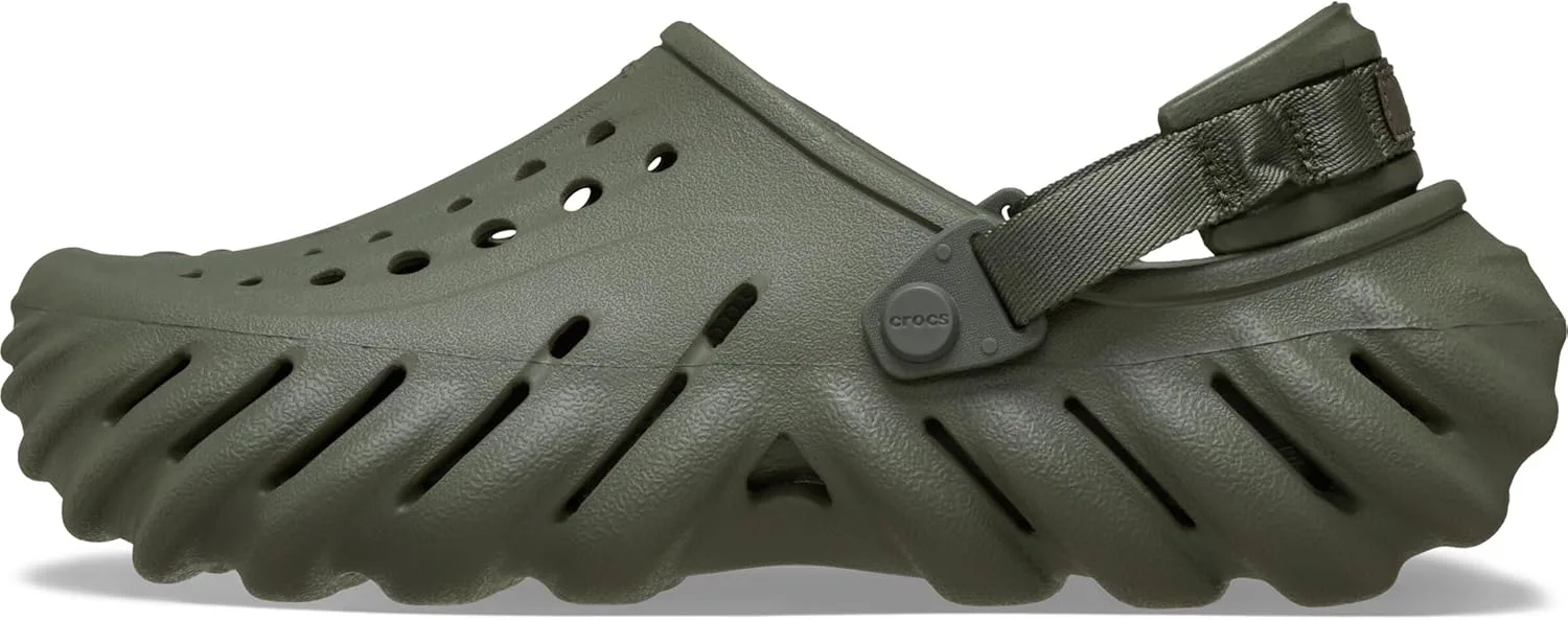 Crocs, унисекс взрослые сабо Echo, оливковый — фото 4