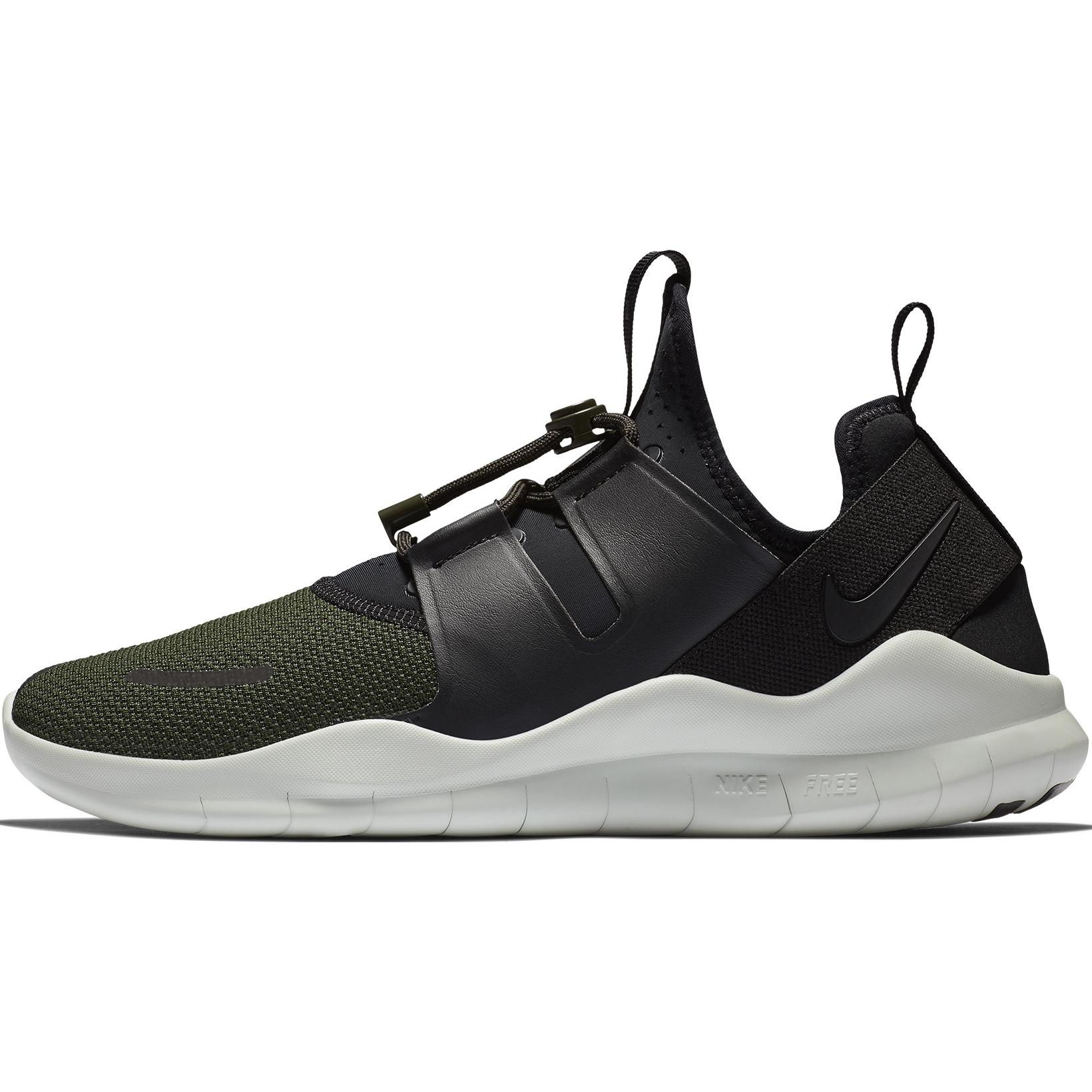 

Nike Свободные RN противоскользящие износостойкие низкие детские повседневные кроссовки Black Green Kids'