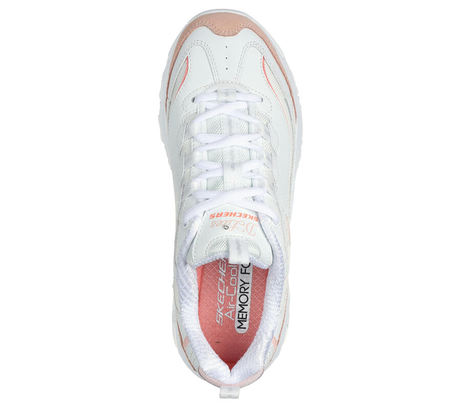 SKECHERS Женские кроссовки D'LITES NEW HEAT белые/оранжевые — фото 2