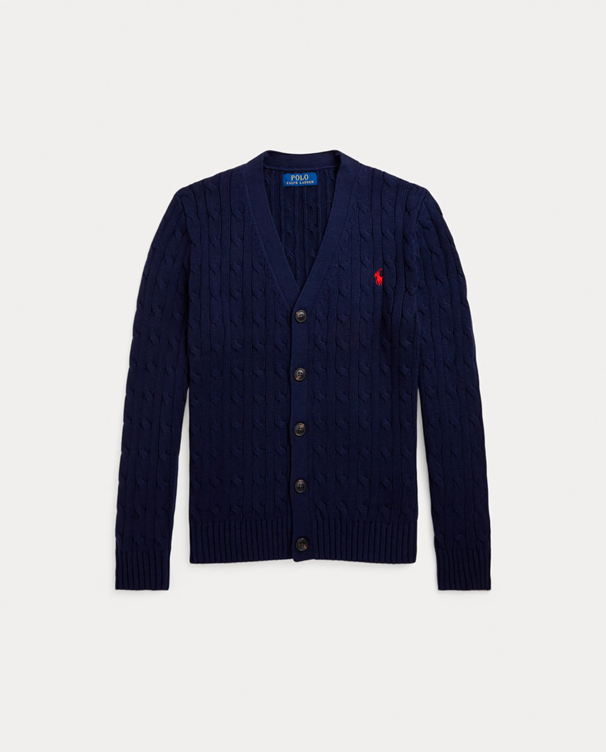 

Универсальный кардиган из хлопка с узором "восьмерки" Polo Ralph Lauren, темно-синий