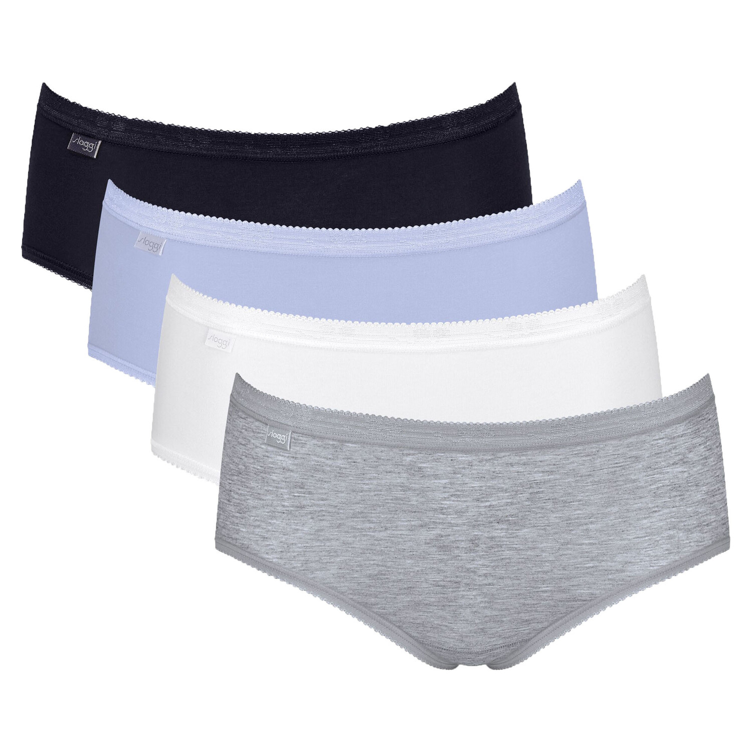 

Трусы Sloggi 4er Pack, цвет Schwarz/Weiß/Grau/Blau