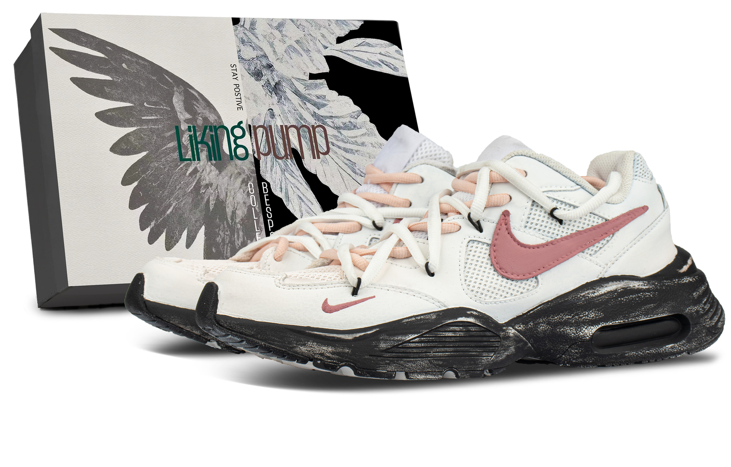 

Nike Амортизирующие дышащие легкие низкие кеды Air Cushion для повседневного бега унисекс белые, цвет White