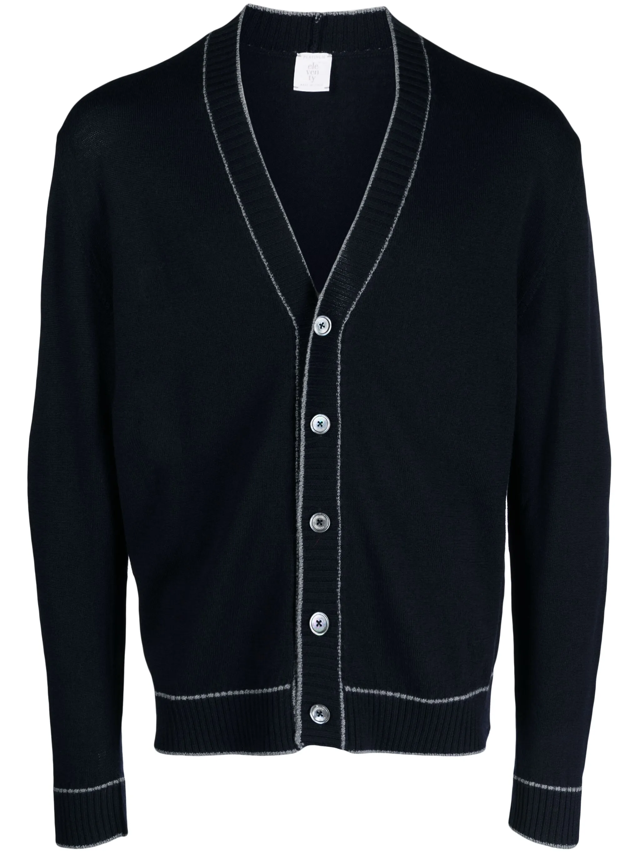 

Шерстяной кардиган на пуговицах Eleventy, синий