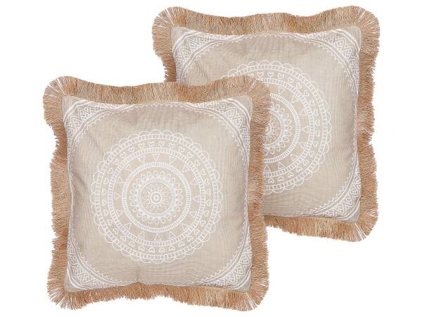 

Подушка Beliani 2 шт GERANIUM, 45x45x45 см цвет beige/weiß
