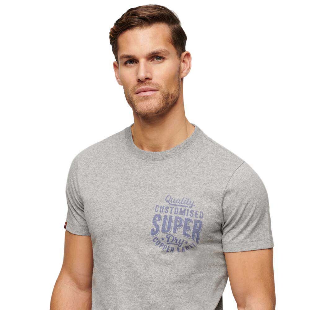 Футболка с коротким рукавом Superdry Copper Label Chest Graphic, серый — фото 2