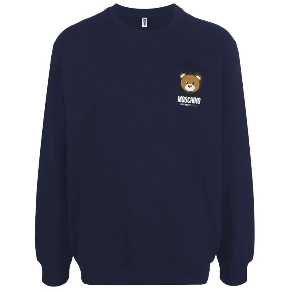 

Синий хлопковый свитер Moschino