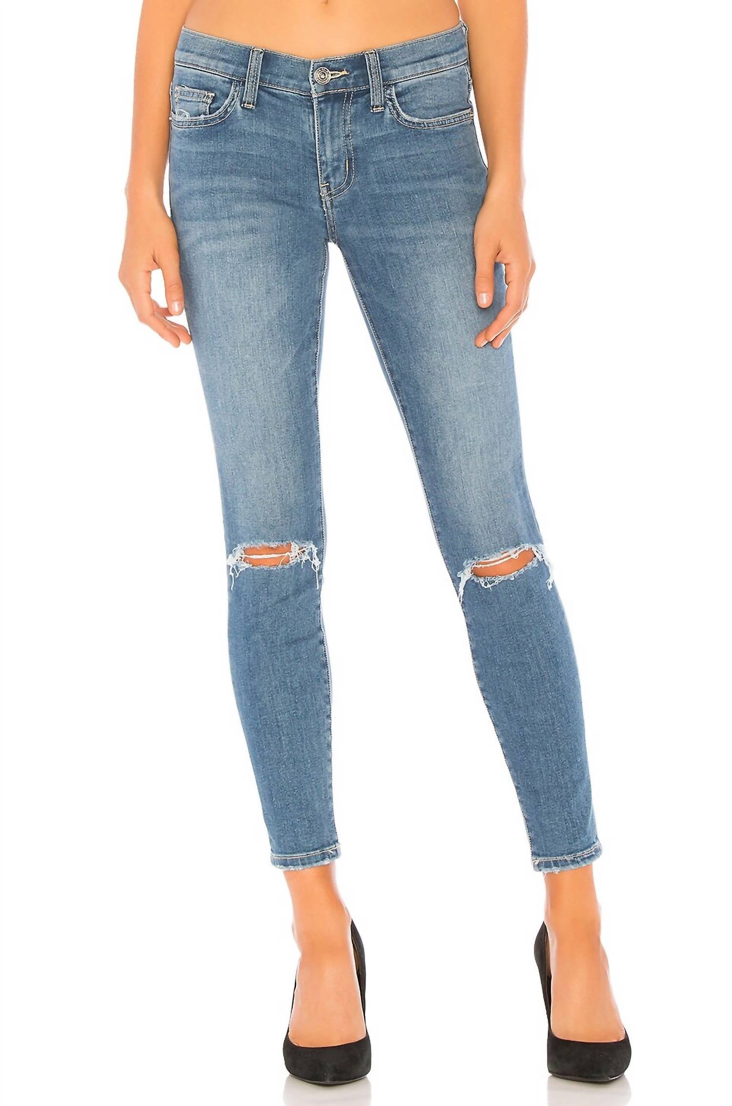 

Джинсы Stiletto в 2-летнем Destroy Stretch Indigo CURRENT ELLIOTT