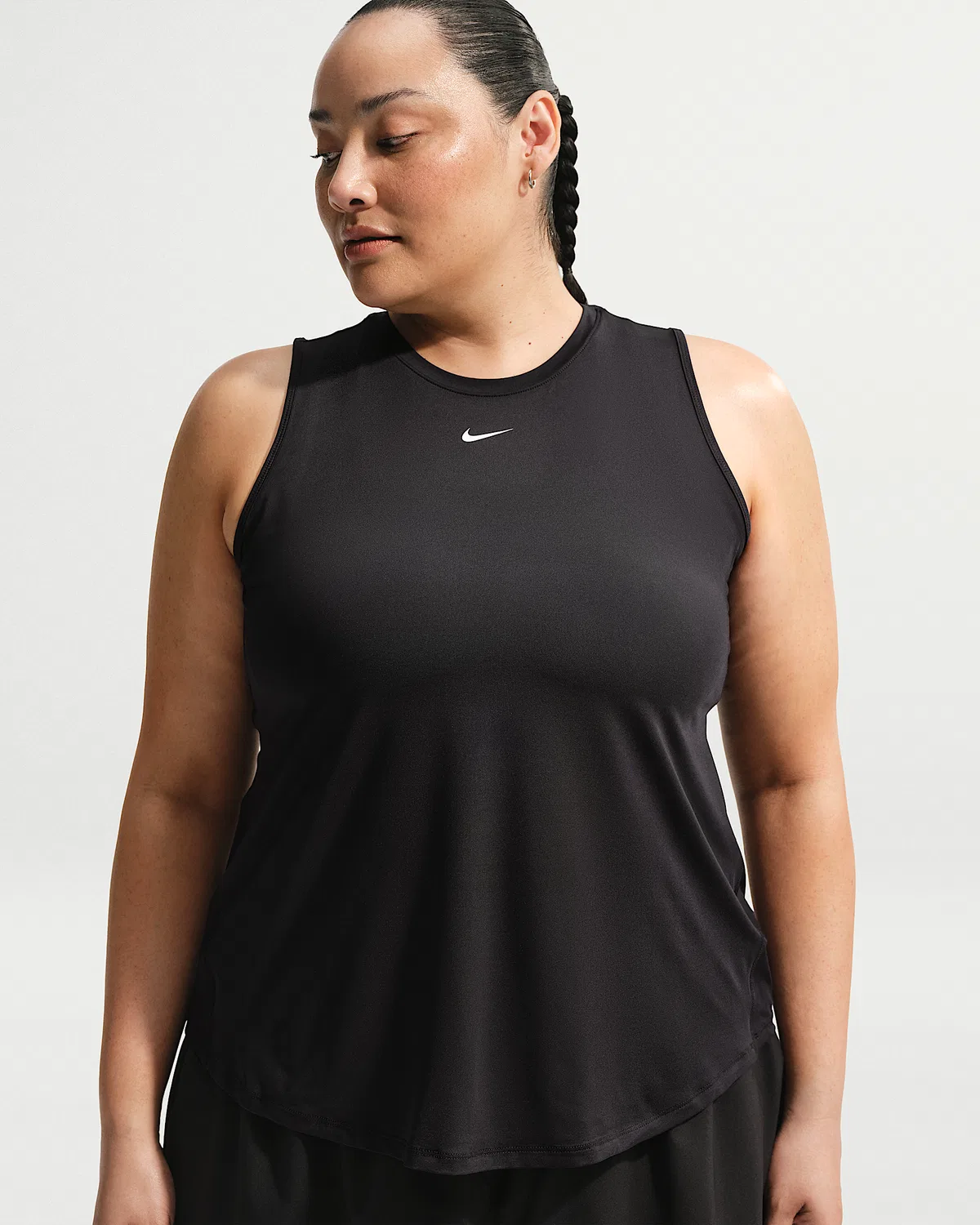 Женский топ-майка Dri-FIT (плюс сайз) Nike One Classic, Black/White