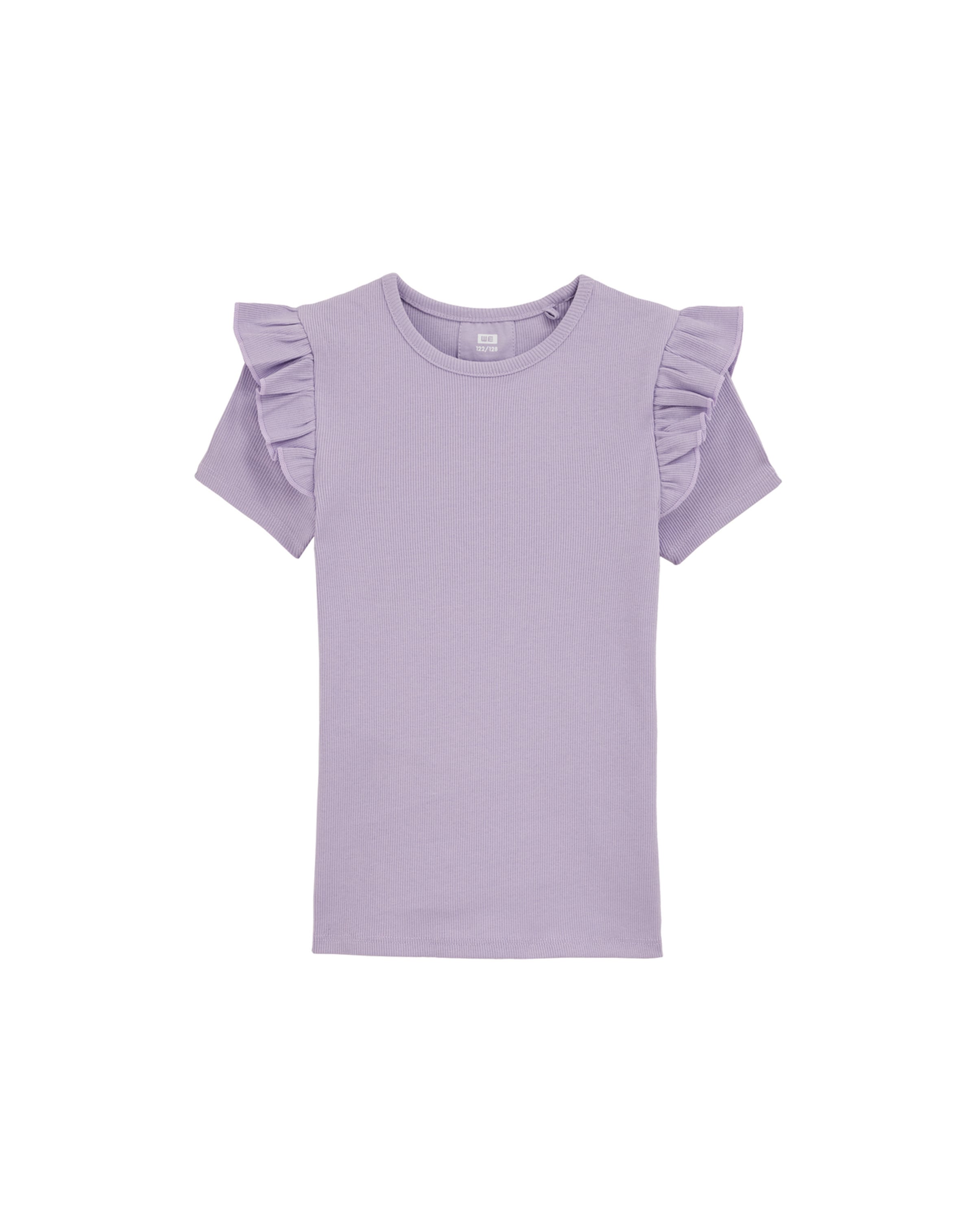 

WE Fashion Футболка 'Meisjes' в лавандовом цвете