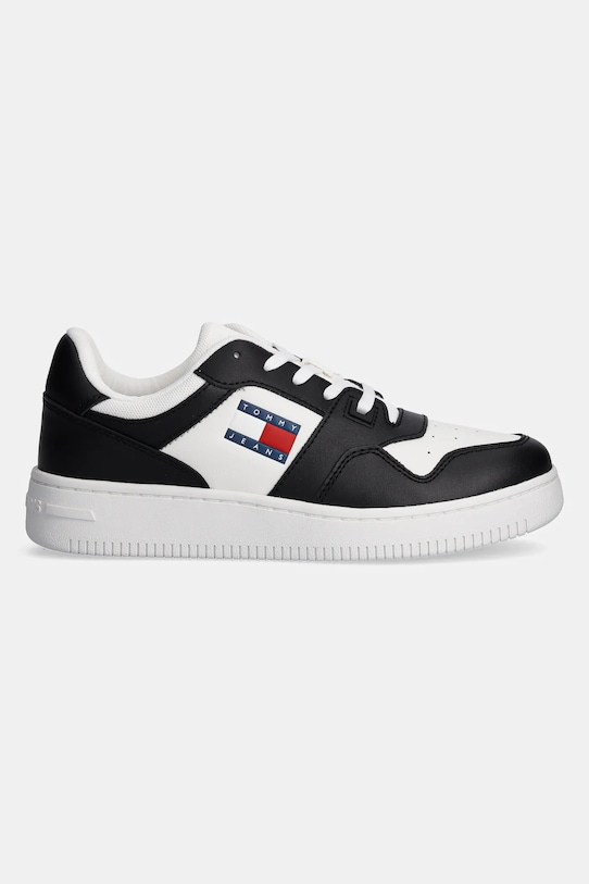 Кожаные кроссовки TJW Retro Basket Ess Tommy Jeans, черный — фото 2