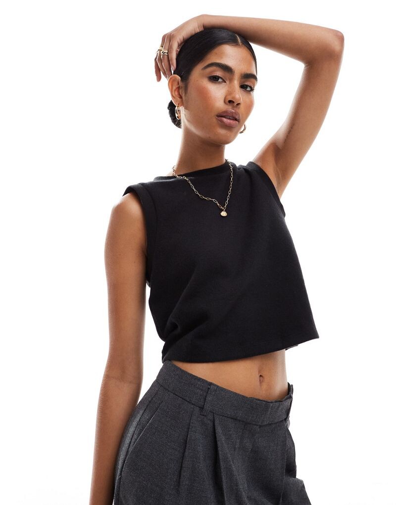 

Супермягкая черная майка ASOS DESIGN
