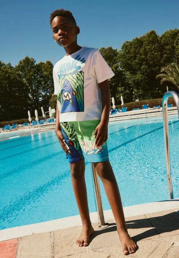 Футболка Name It Oberteil jaws print t-shirt, ярко-белый