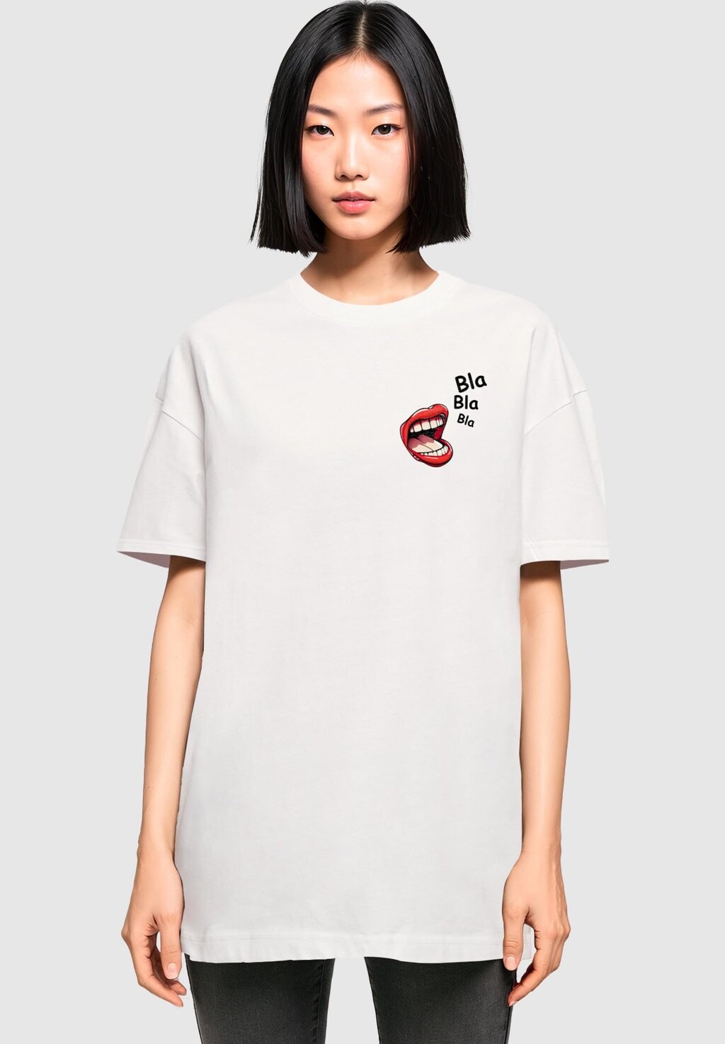 

Футболка с принтом BLA COMIC FRIEND TEE Merchcode, белый