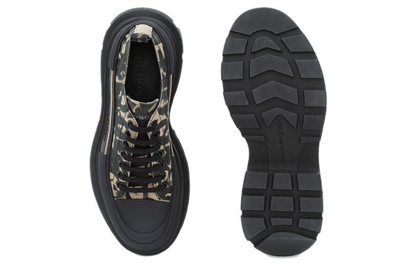 Кроссовки graffiti tread slick lace-up sneakers 'beige green black' Alexander Mcqueen, бежевый — фото 4