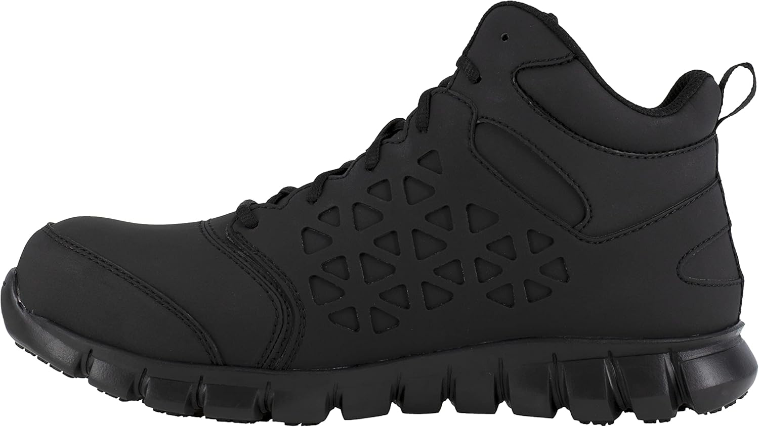 Мужские рабочие/служебные ботинки Reebok Sublite Cushion Mid с противоскользящей подошвой и алюминиевым носком - черные, черный — фото 3