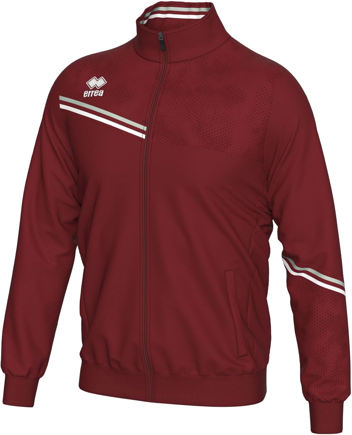 

Мужская толстовка ERREA (ERICK) на молнии, с карманами и антистатическими свойствами , белый/серый/бордовый